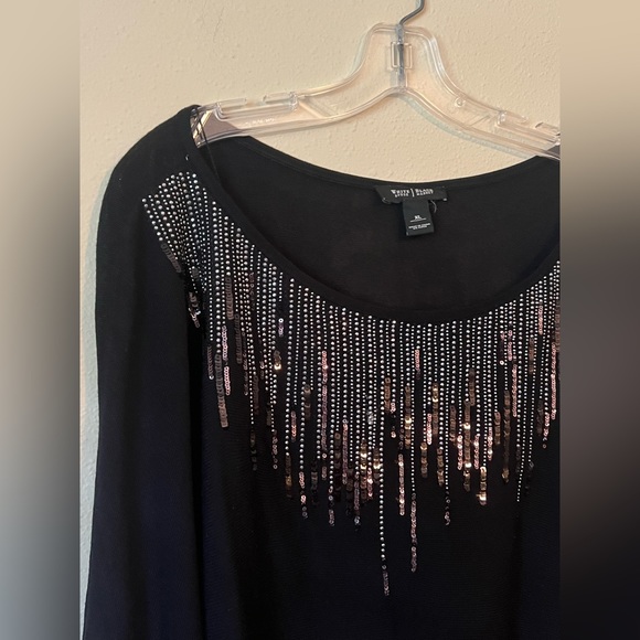 WHITE HOUSE BLACK MARKET Ladies Sweater with Sparkle Embellishments XL - Picture 8 of 14